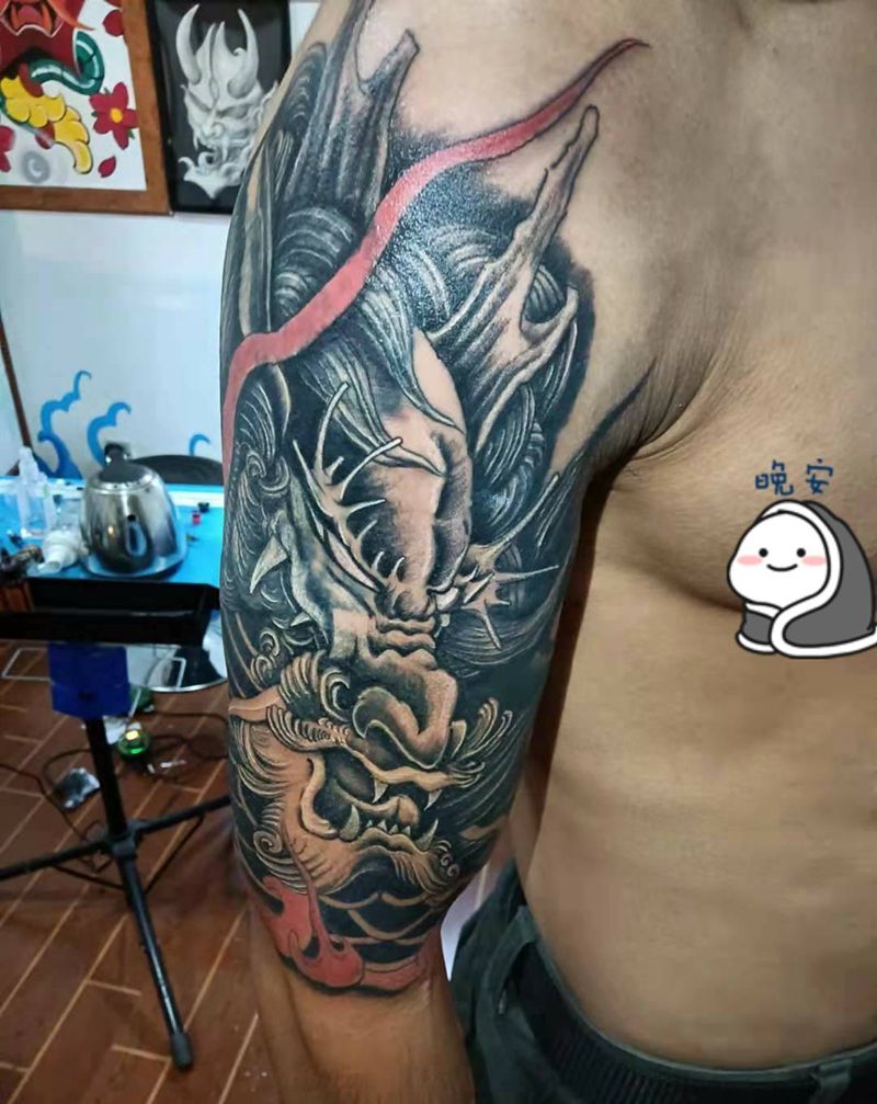 遮盖纹身图片_手臂新传统纹身图案