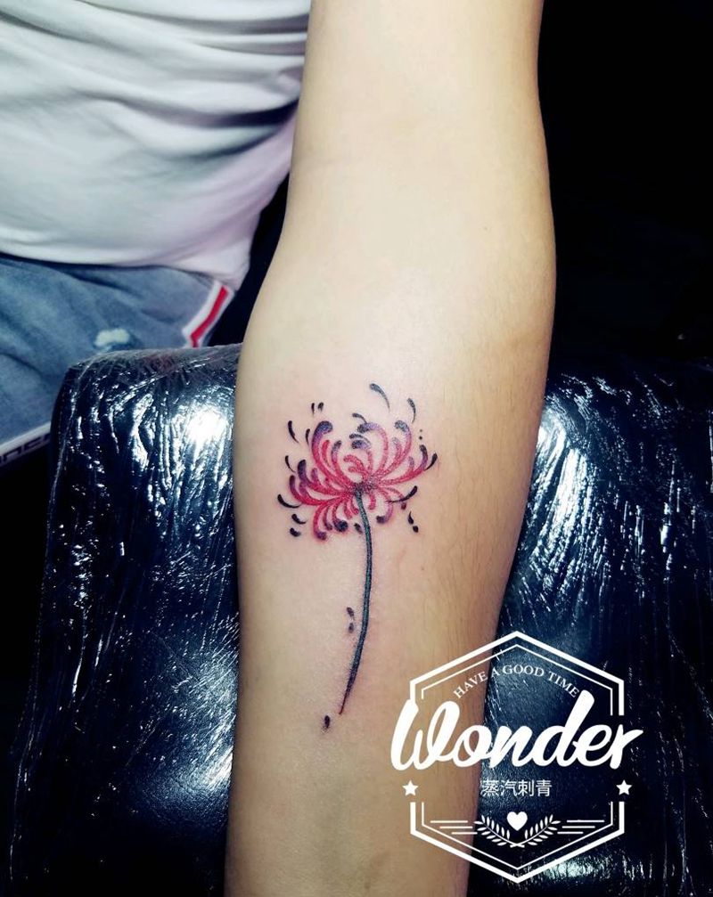 一黑一彩纹身图片