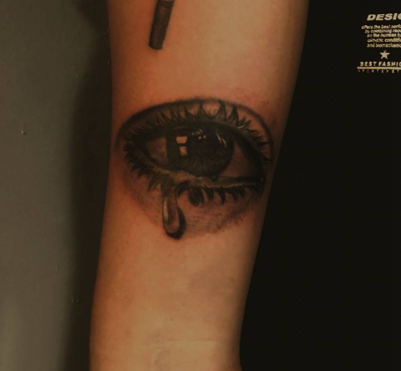 写实眼睛纹身图片