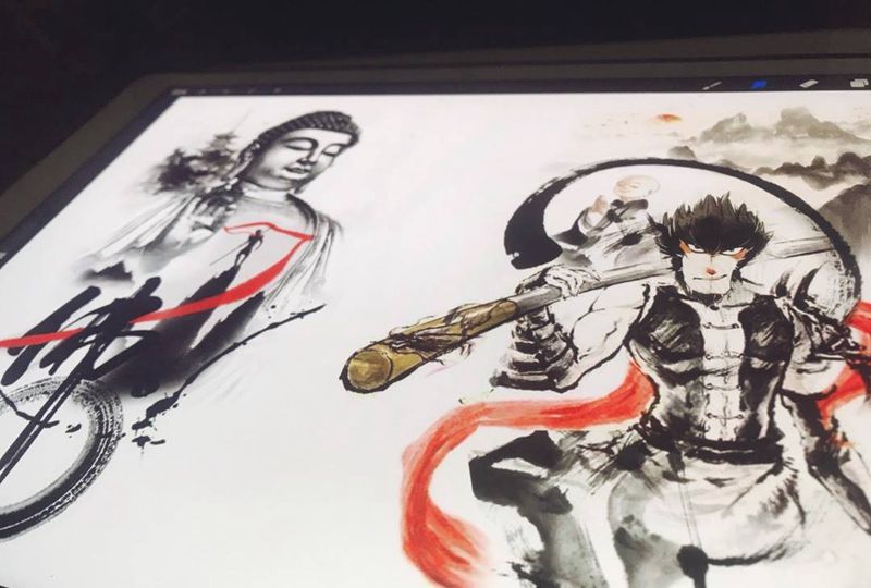 今天设计的大圣皈依纹身图片