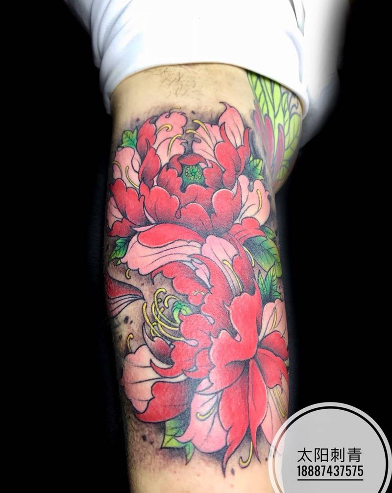 牡丹纹身图片