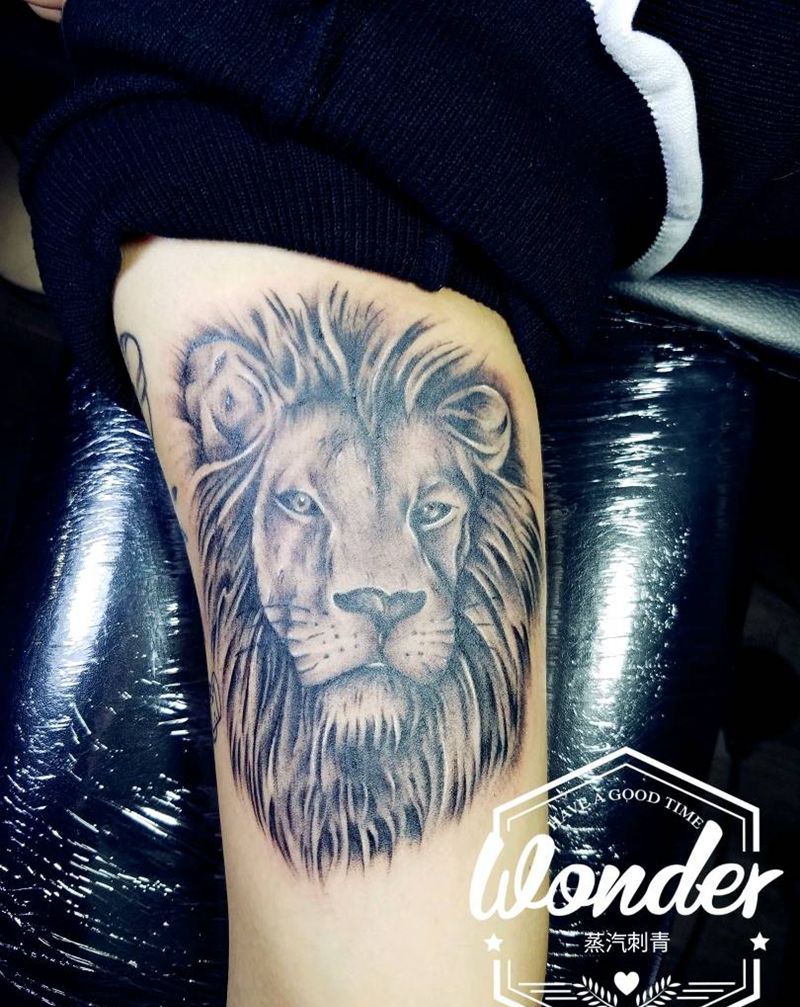 狮子纹身图片