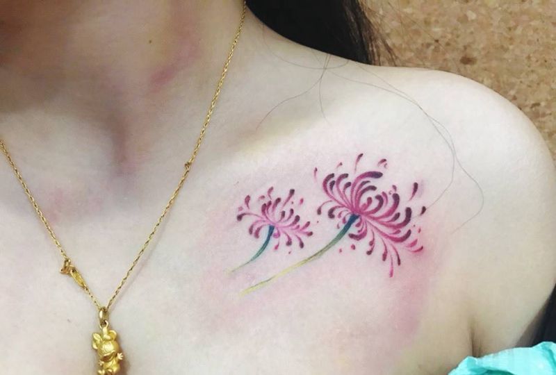 彼岸花纹身图片