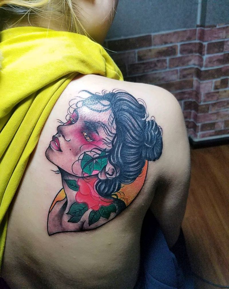 欧美彩色纹身图片