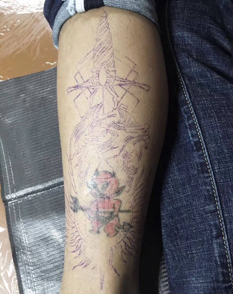 扎心了，老铁纹身图片