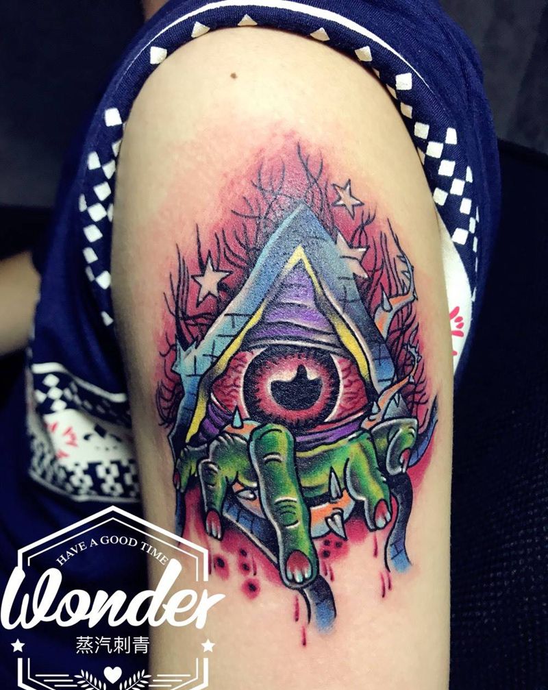 恶魔眼纹身图片