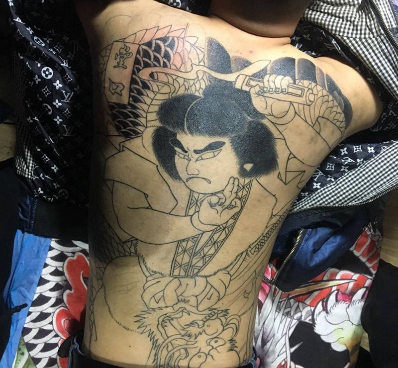 手彫、入墨纹身图片