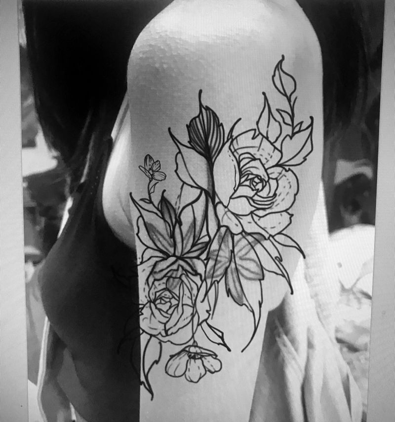 黑灰遮盖，原创稿纹身图片