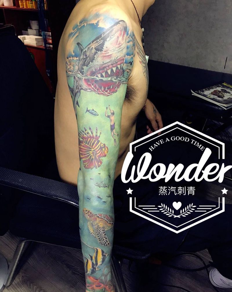 海底世界纹身图片