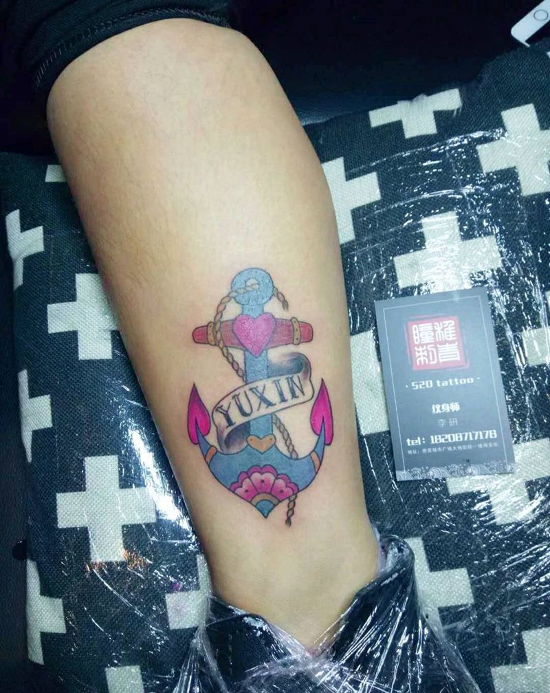 school纹身图片_腿部脚部欧美静物old 成品纹身图案