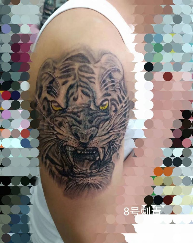 老虎纹身图片_手臂纹身图案