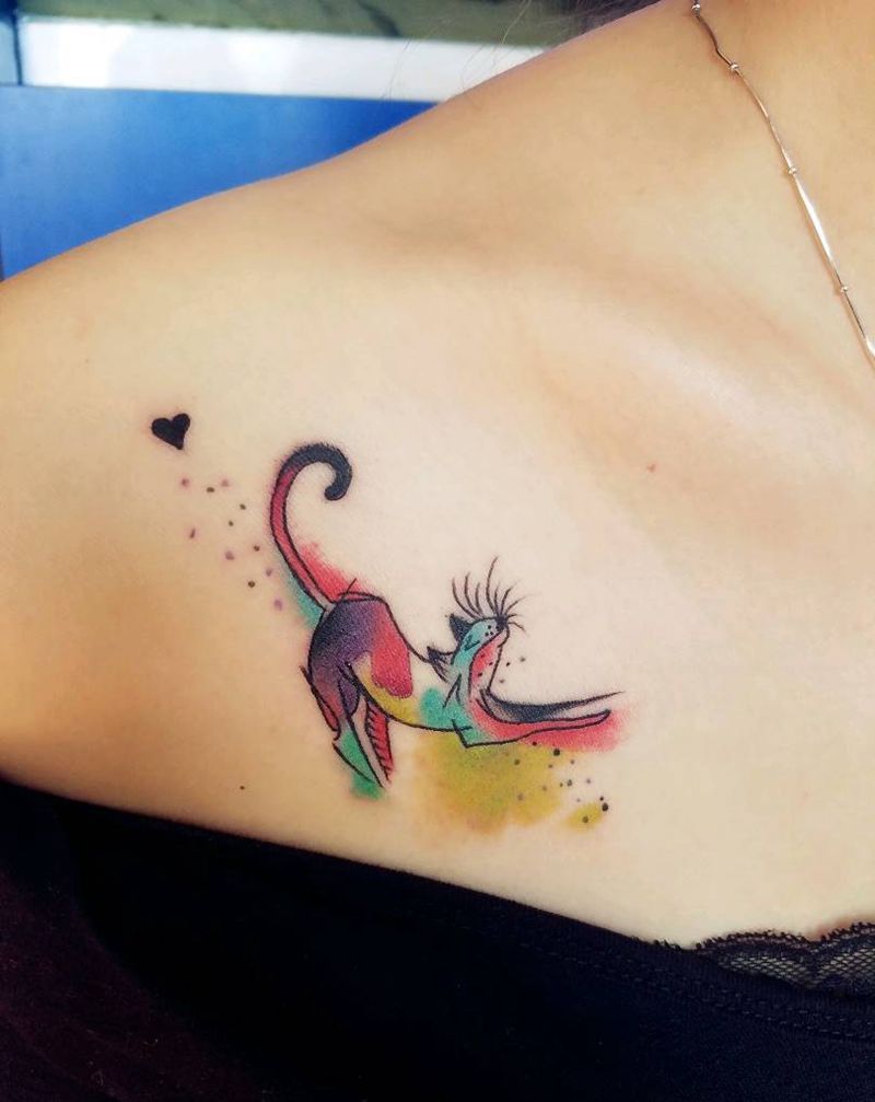 彩色小图纹身图片