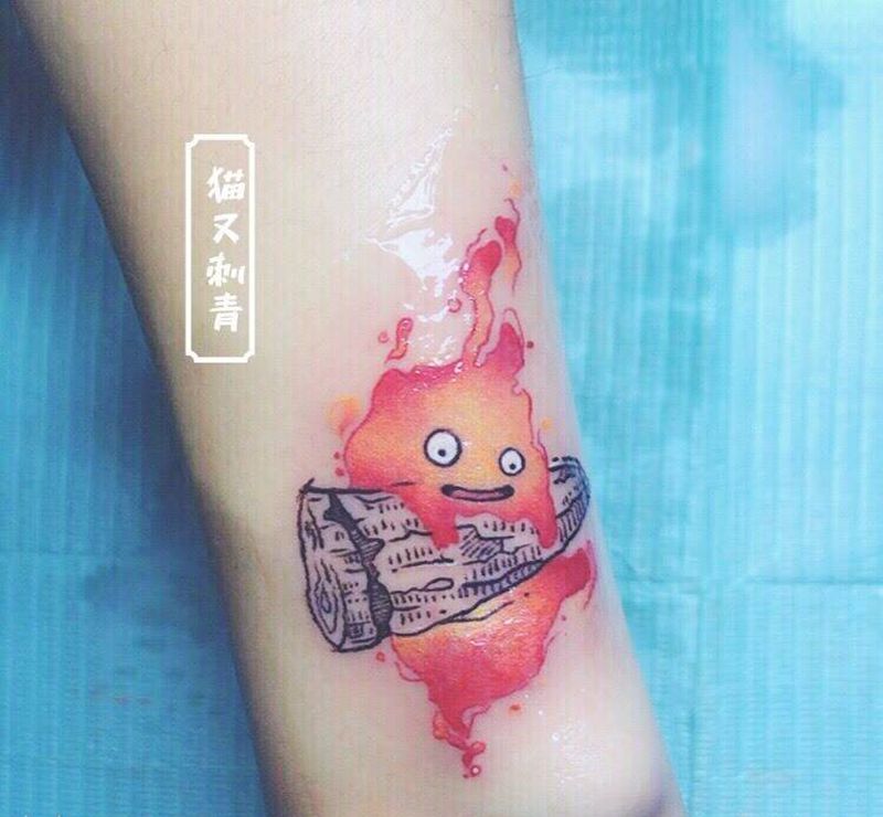 疤痕遮盖，卡西法纹身图片