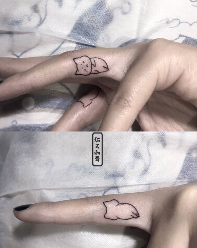 小Q喵纹身图片