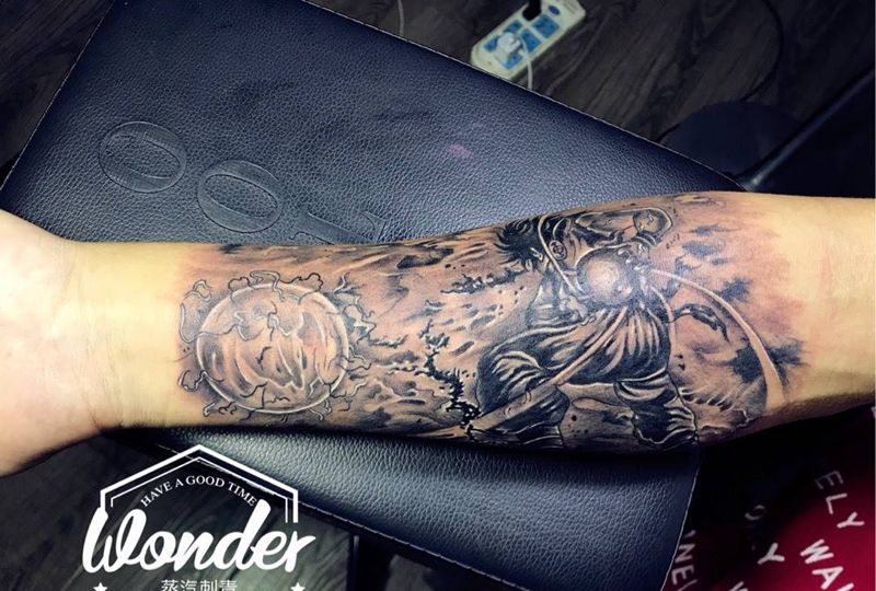 龟派气功纹身图片