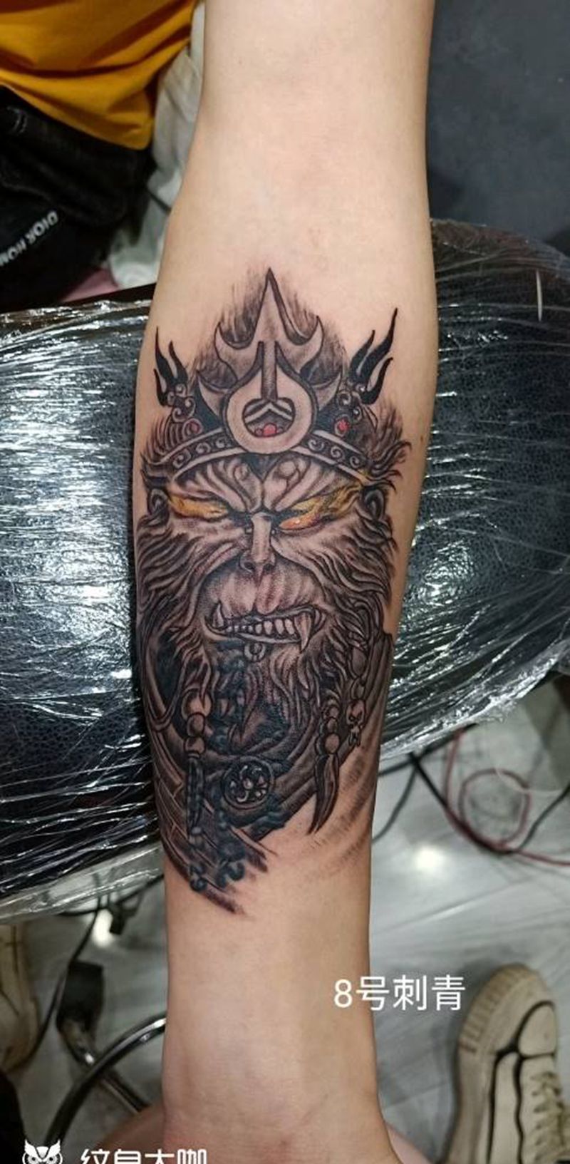 大圣头像，纹身图片_手臂纹身图案