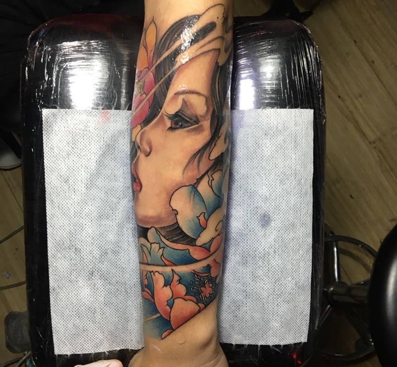 传统彩色纹身图片