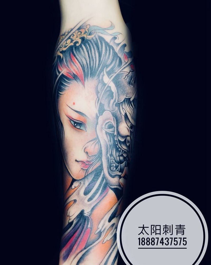 新传统玉姬纹身图片