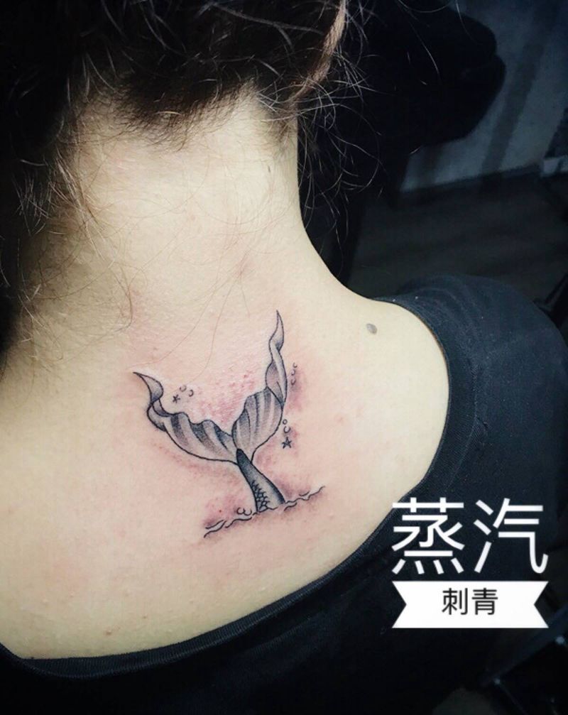 鱼尾纹身图片