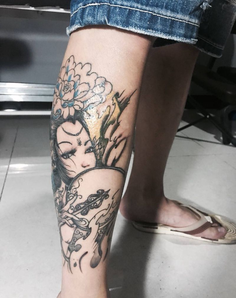 艺妓纹身图片