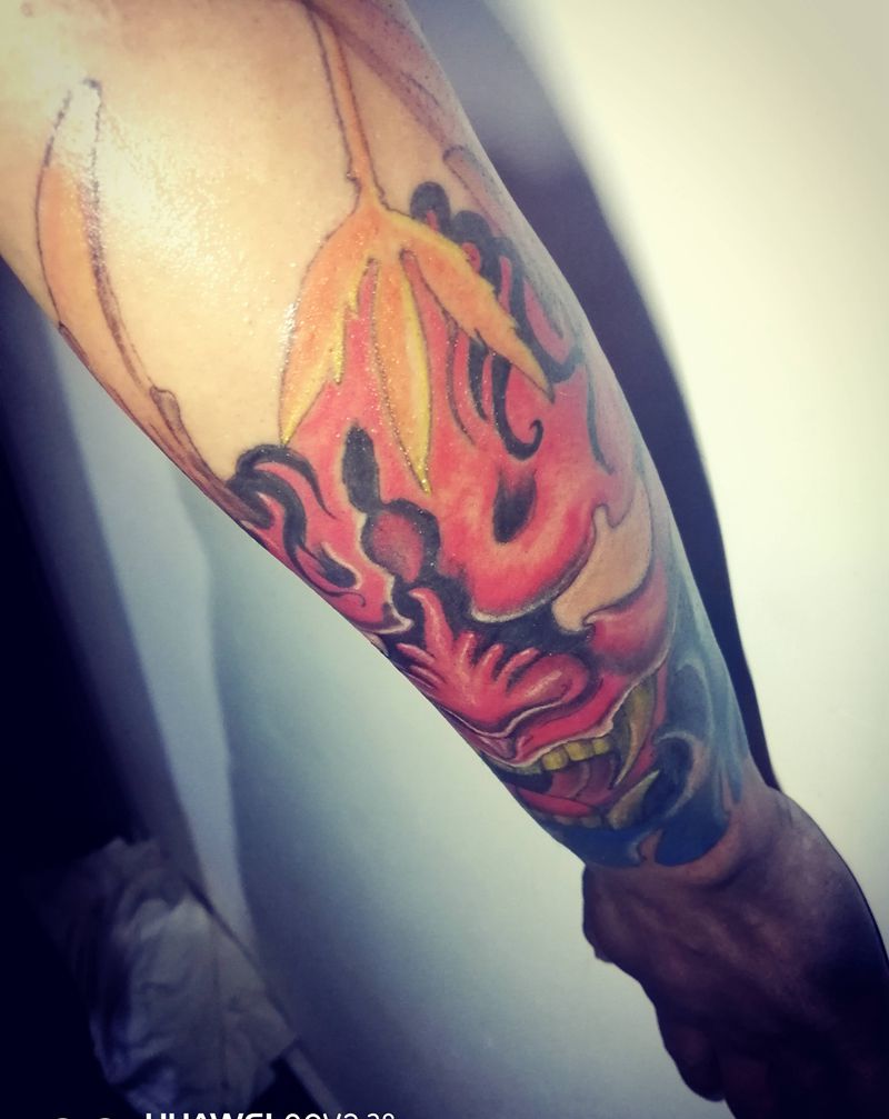 般若纹身图片_手臂新传统纹身图案