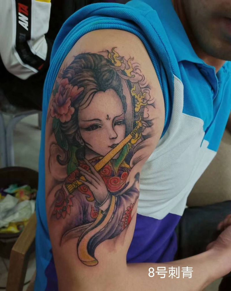 艺伎纹身图片_手臂纹身图案