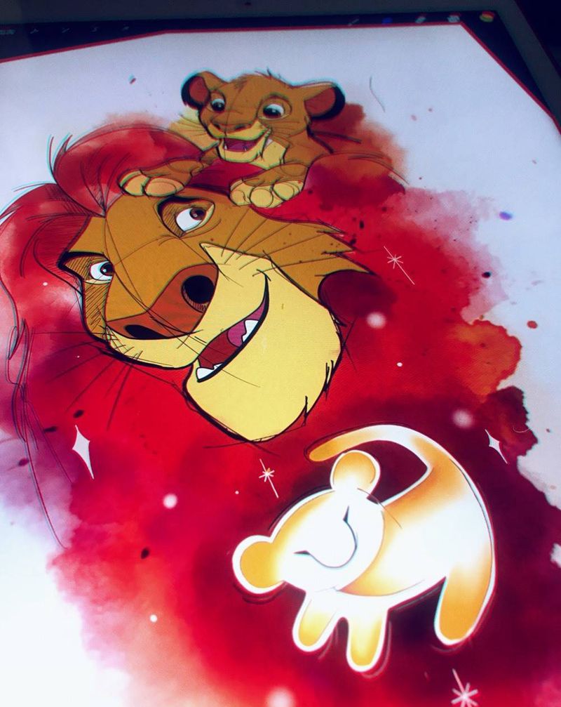 狮子王原创手稿纹身图片