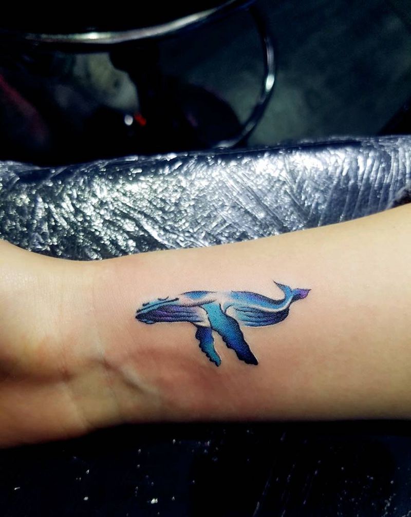 小蓝鲸纹身图片