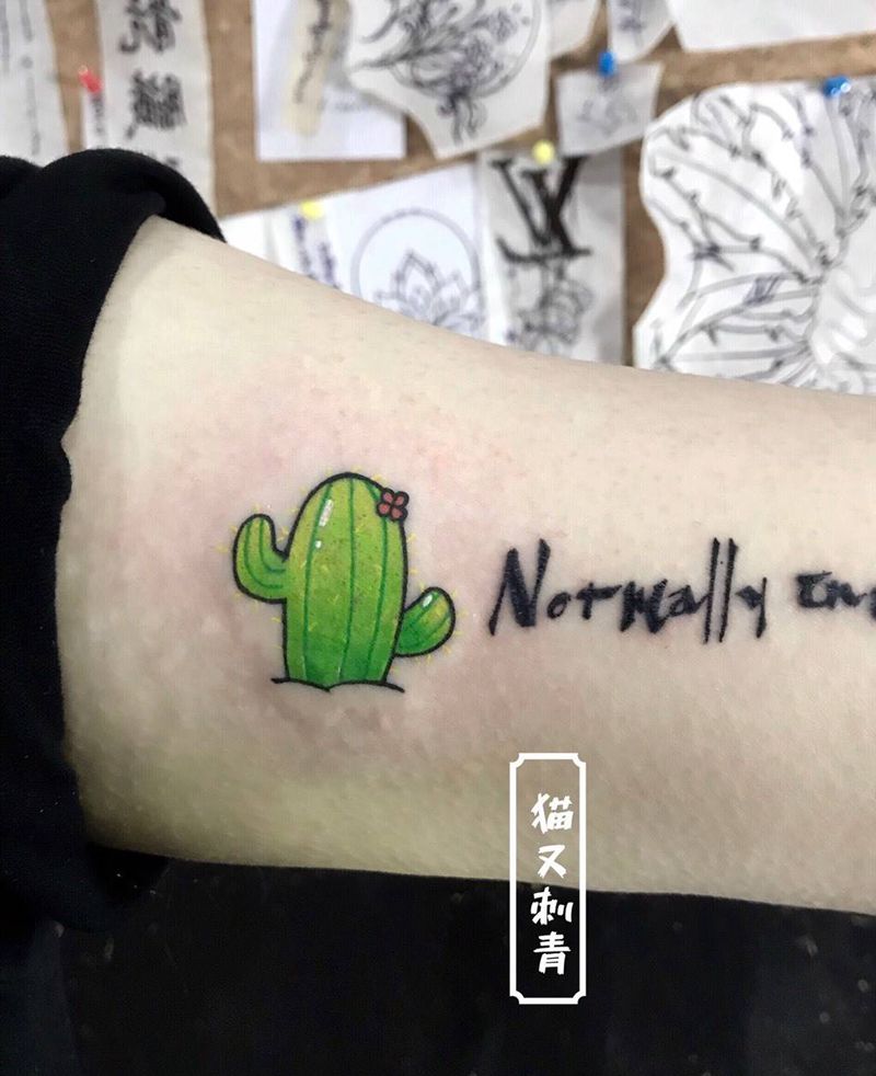 原创仙人掌纹身图片