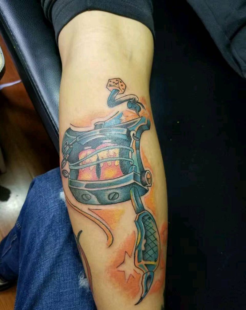 彩色纹身机纹身图片