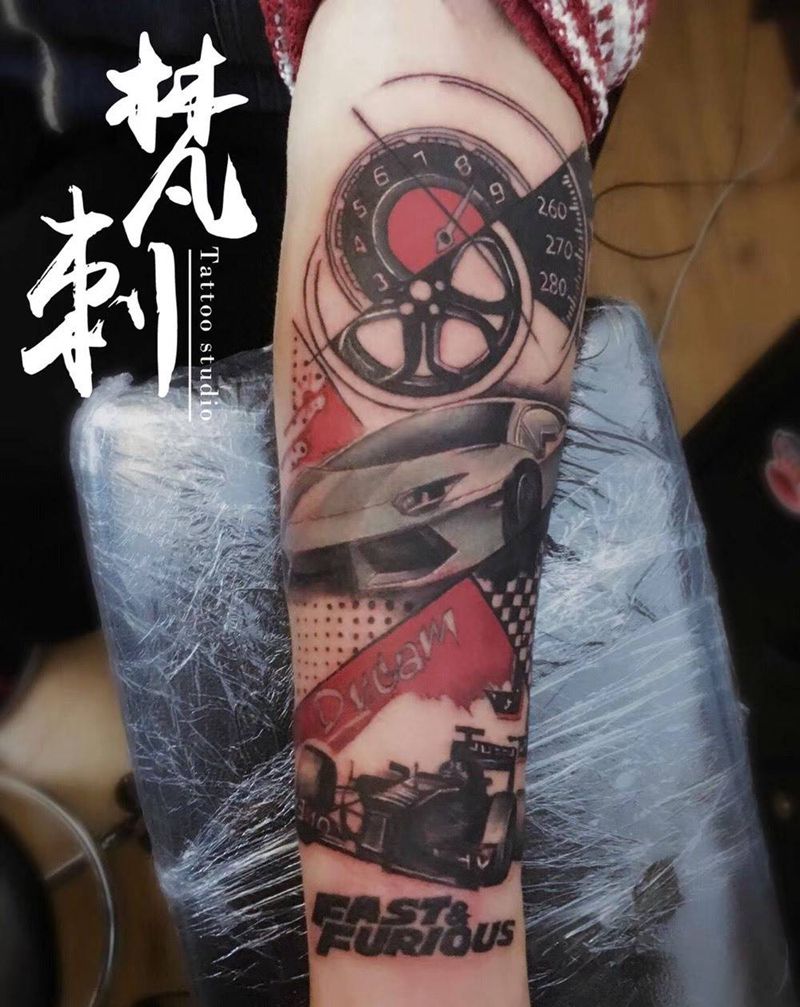 兰博基尼纹身图片