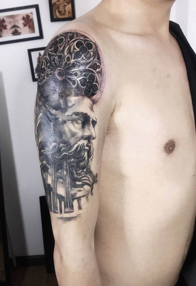 包大臂这盖进度，未完成纹身图片