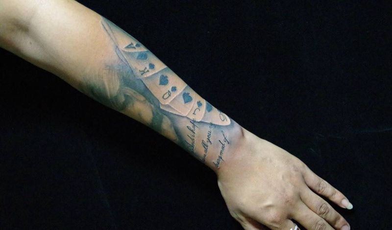 扑克牌纹身图片