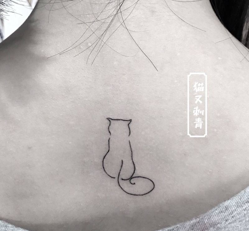 猫咪小清新纹身图片