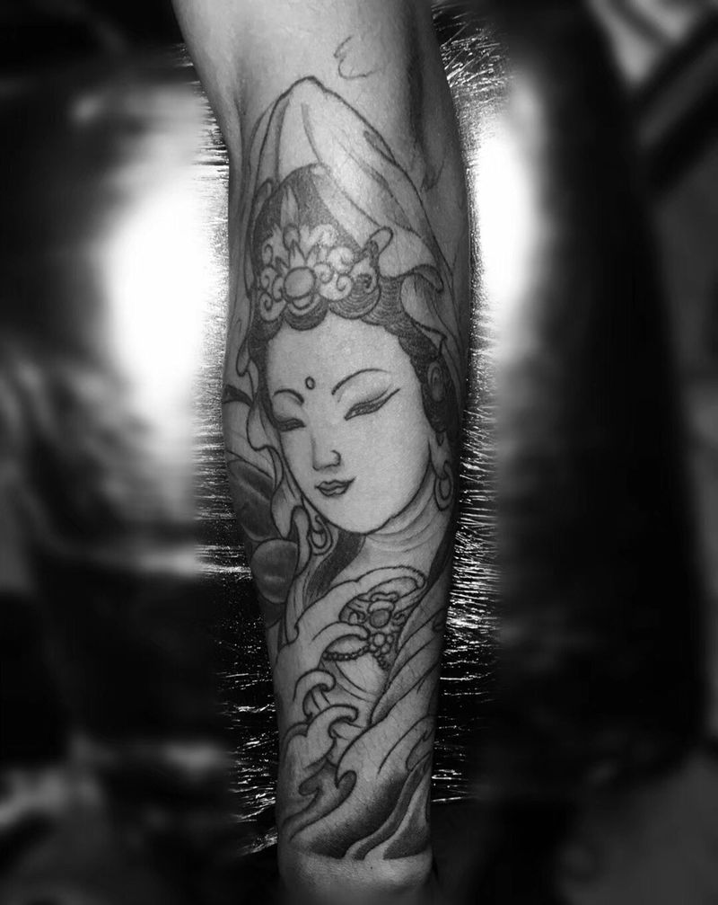 观音、恢复后纹身图片