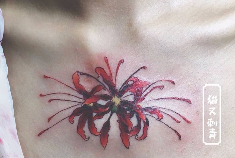 彼岸花纹身图片