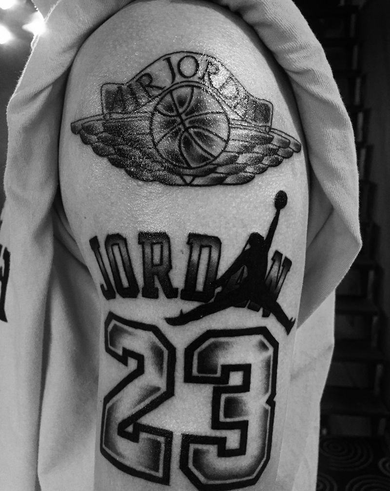 乔丹标志纹身图片_手臂纹身图案