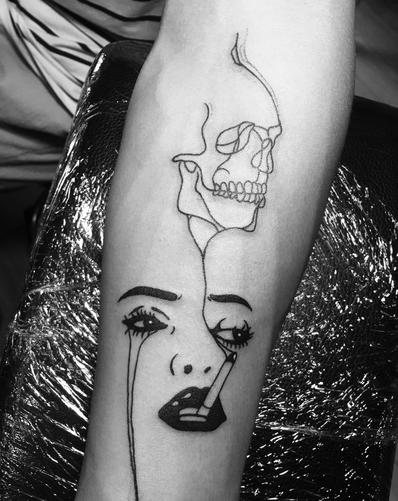 极简纹身图片_手臂纹身图案