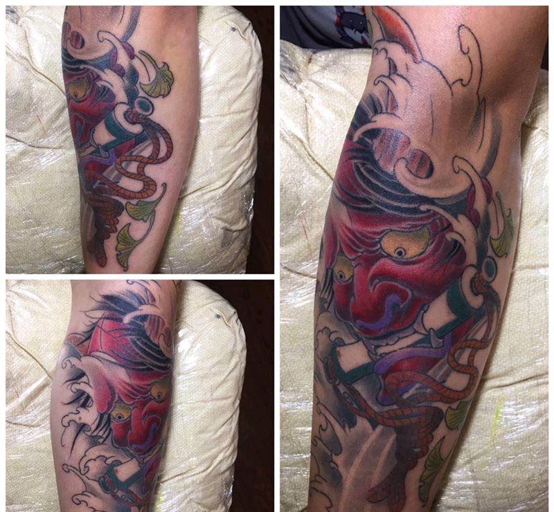 般若纹身图片_手臂新传统纹身图案