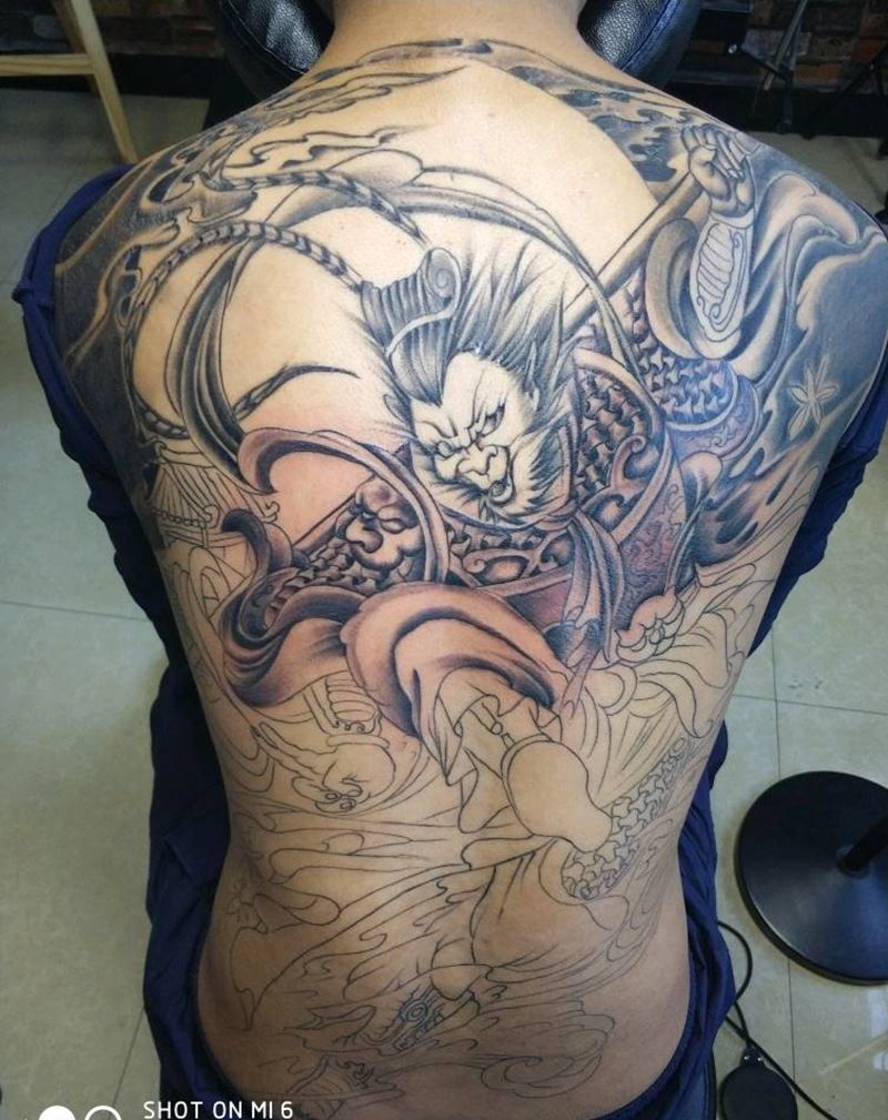 猴子，未完成！纹身图片