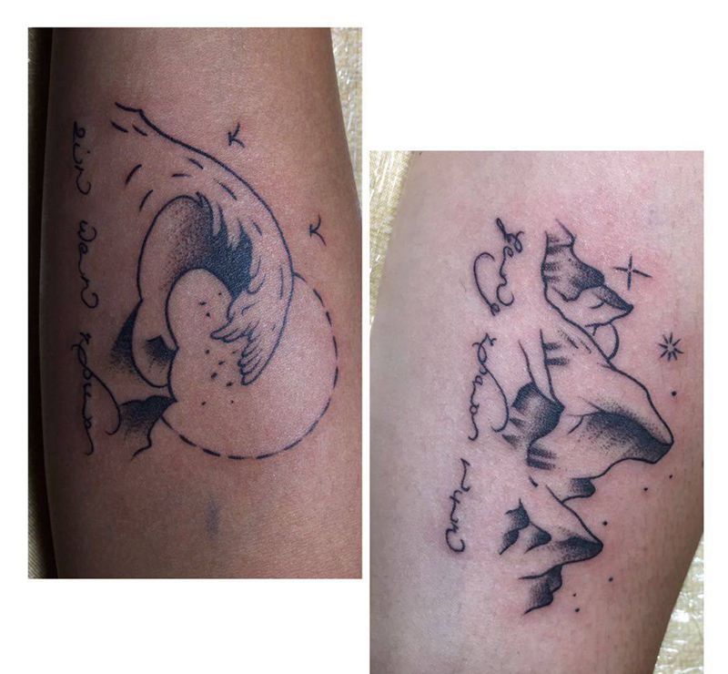 海誓山盟纹身图片_手臂纹身图案