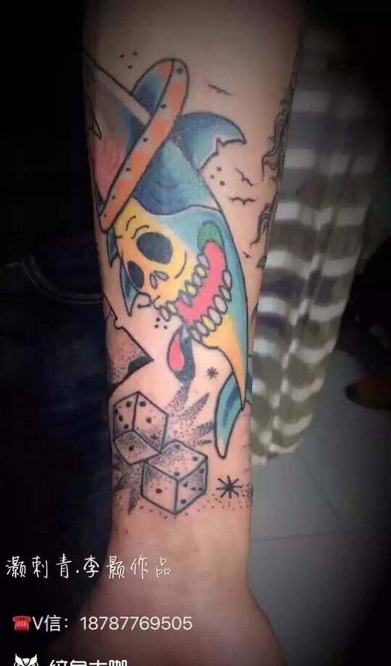 old school拼图纹身图片