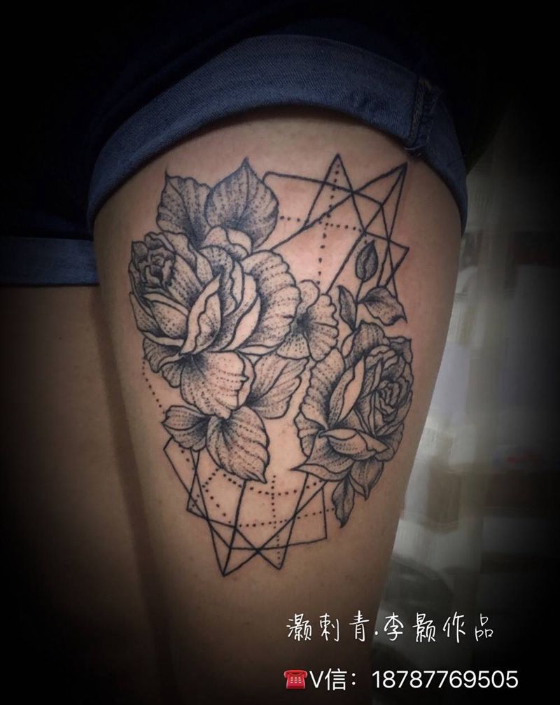 点刺、花纹身图片