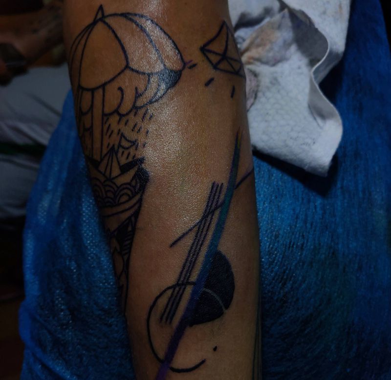 拼接纹身图片_手部纹身图案