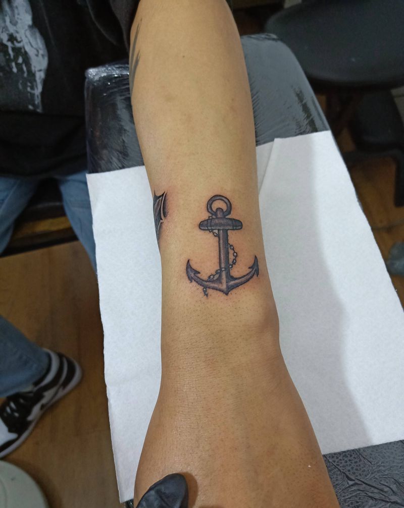 船锚纹身图片_手臂纹身图案