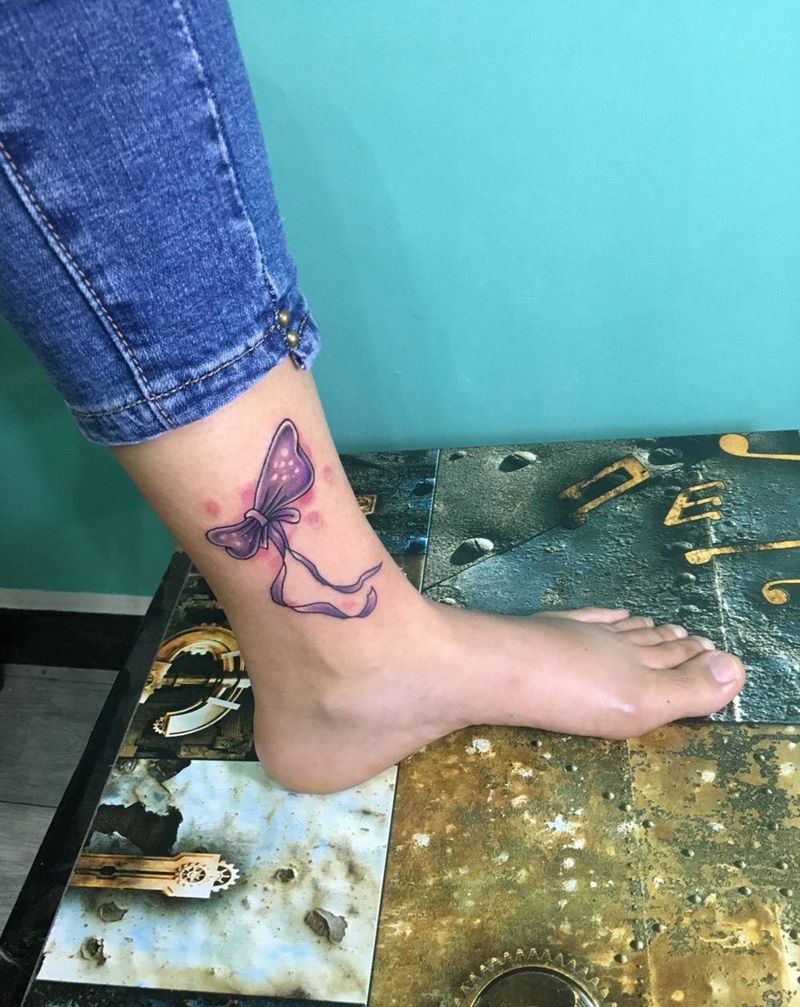 蝴蝶结纹身图片