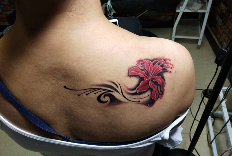 彼岸花纹身图片