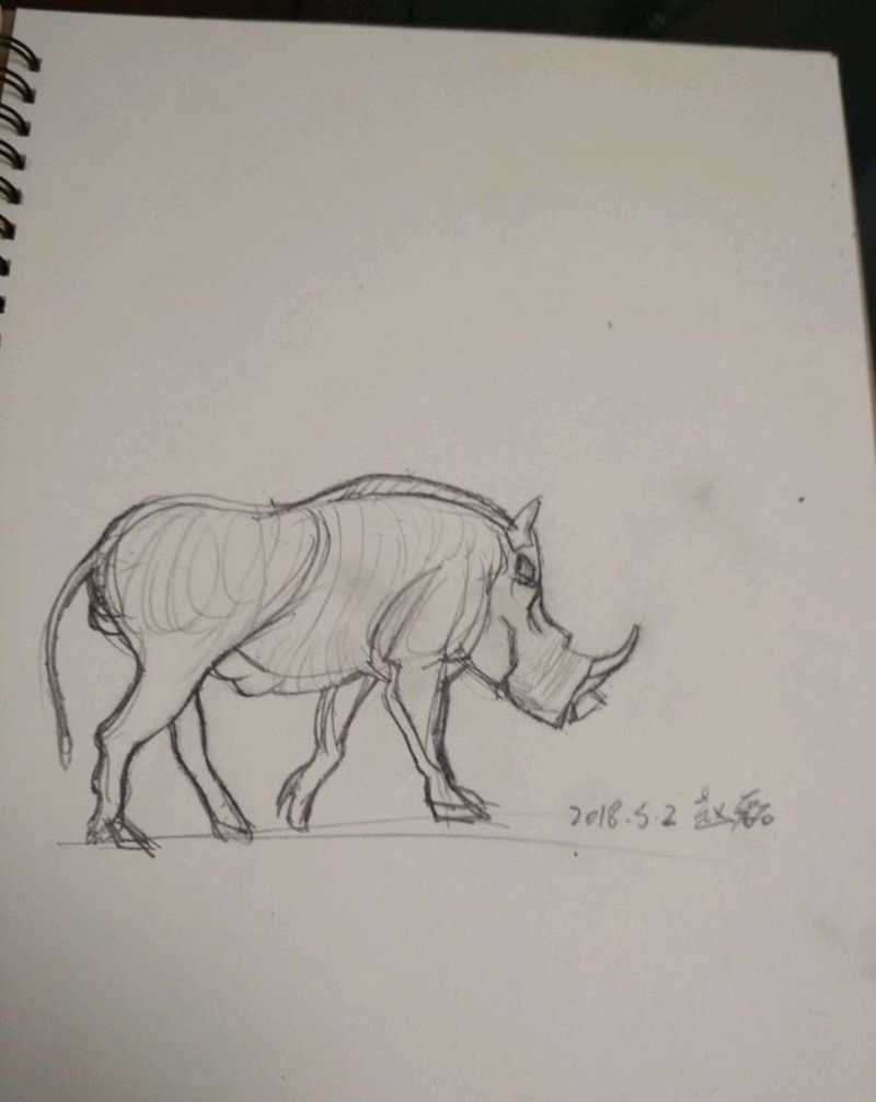 1纹身图片_欧美动物手稿纹身图案