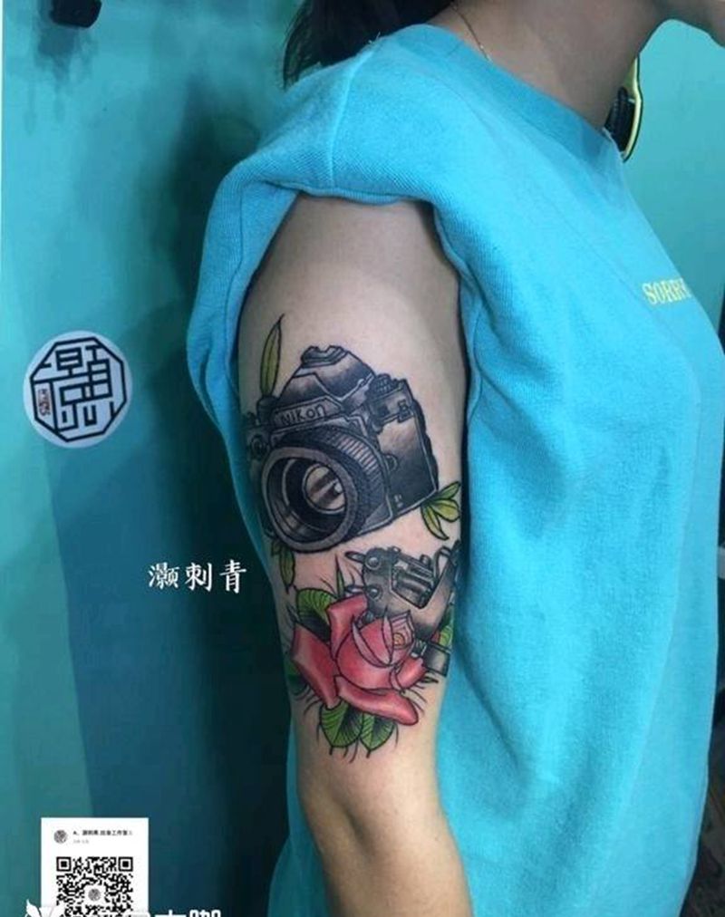 old school拼图花臂纹身图片_手臂Old School纹身图案