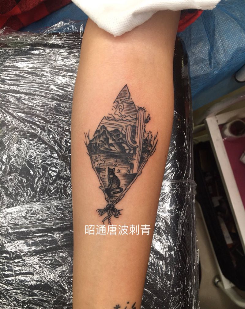 刺猥纹身图片